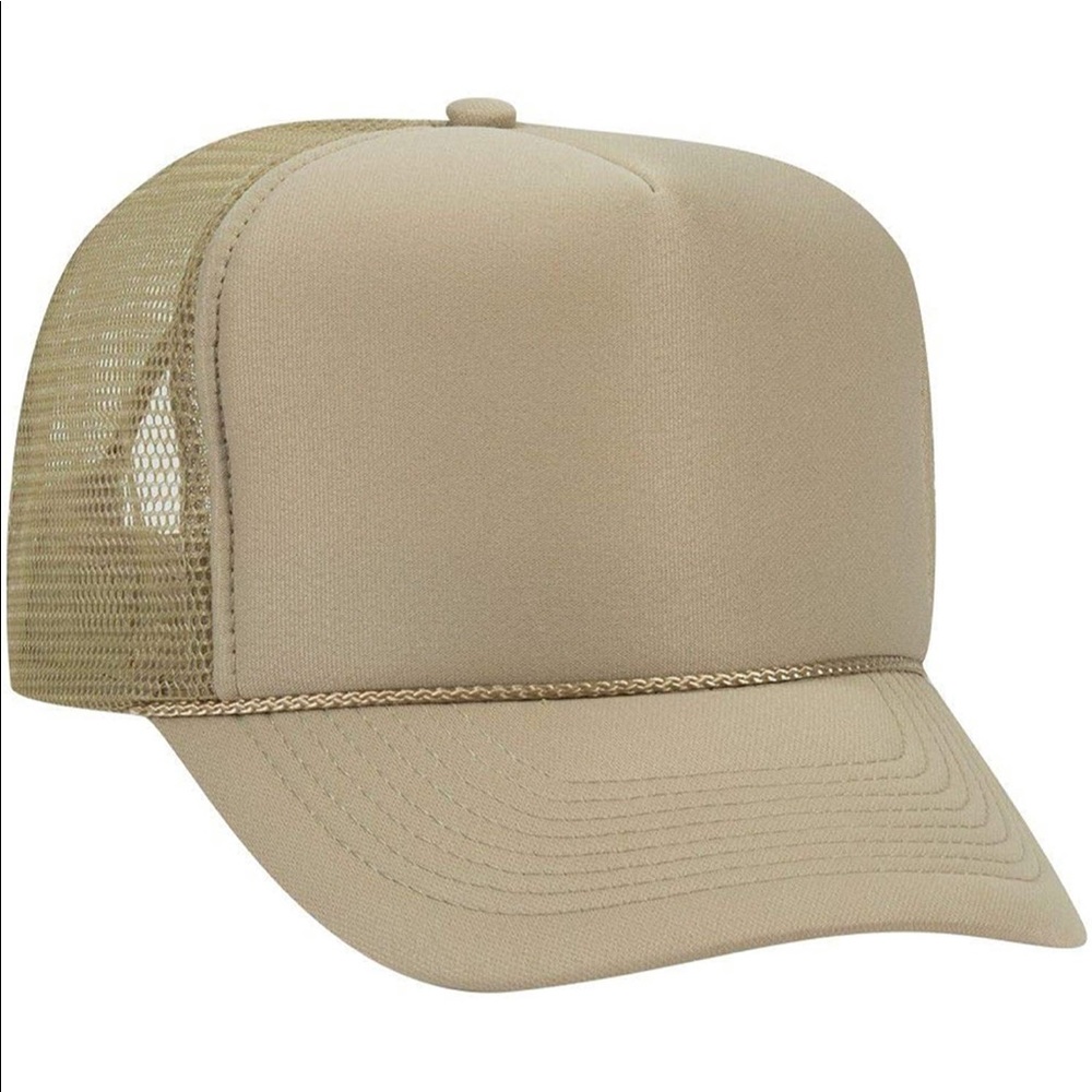Otto Polyester Foam Front 5 Panel High Crown Mesh Back Trucker Hat